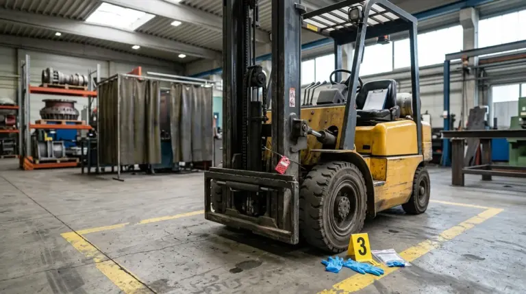 Un carrello elevatore ha travolto un operaio